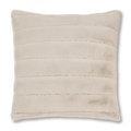 Beige Cougar Faux Fur Throw Pillow