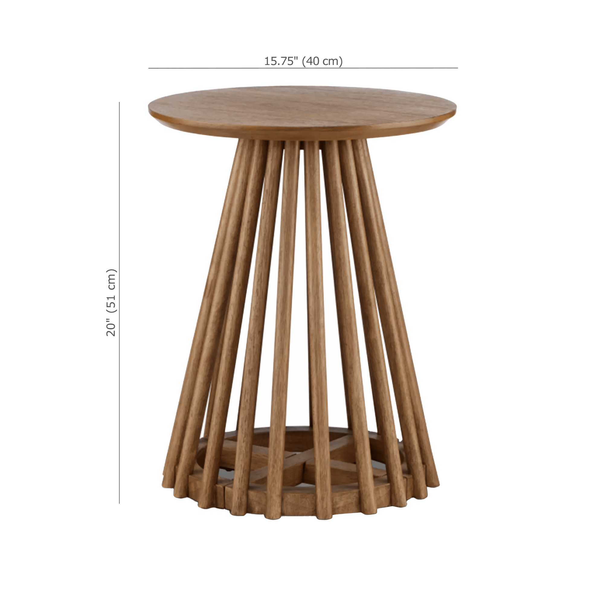 Mango Wood Openwork Side Table