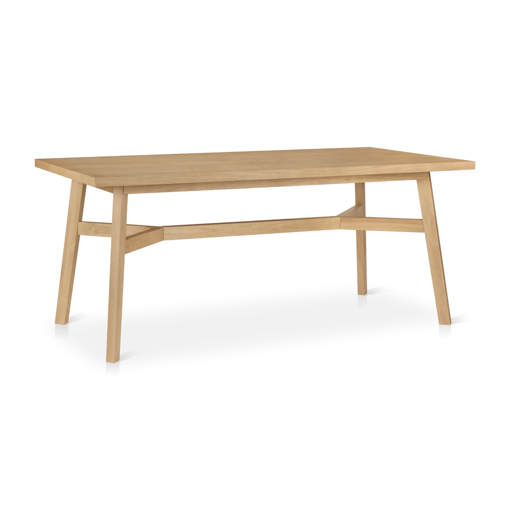 Mid-Century Modern Natural Wood Dining Table