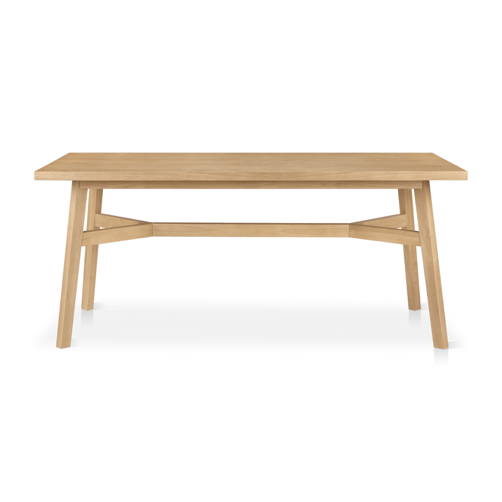 Mid-Century Modern Natural Wood Dining Table