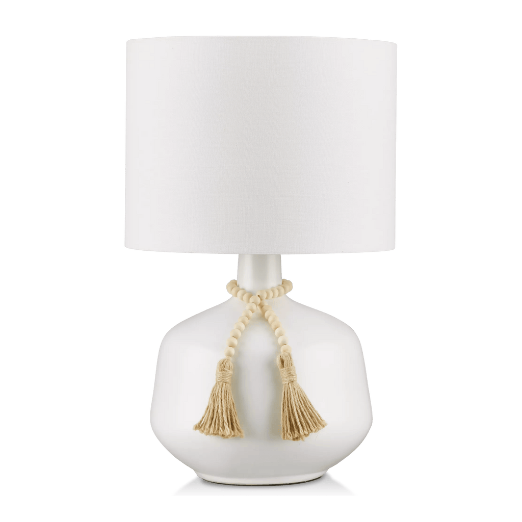 Ceramic Table Lamp with Bead String