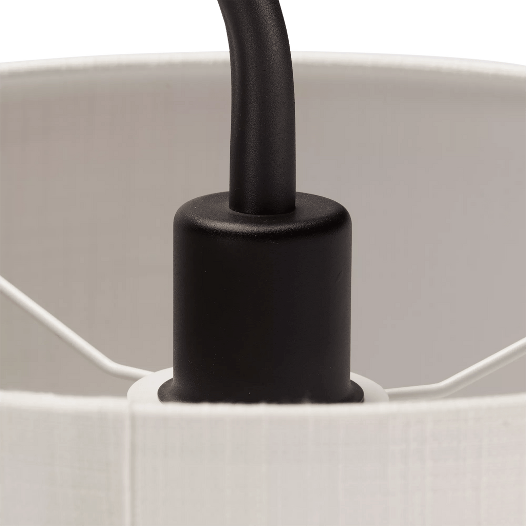 Metal Floor Lamp with White Shade