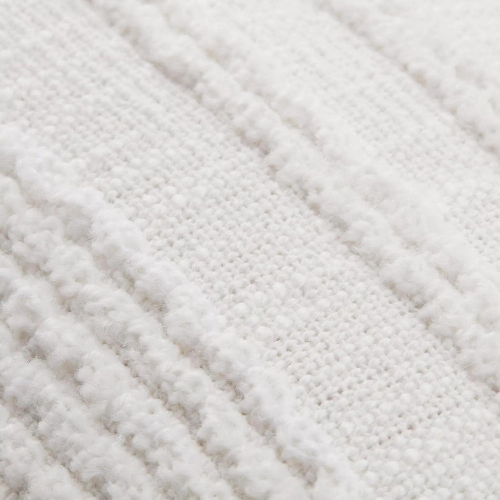 White Lindy Lumbar Decorative Pillow