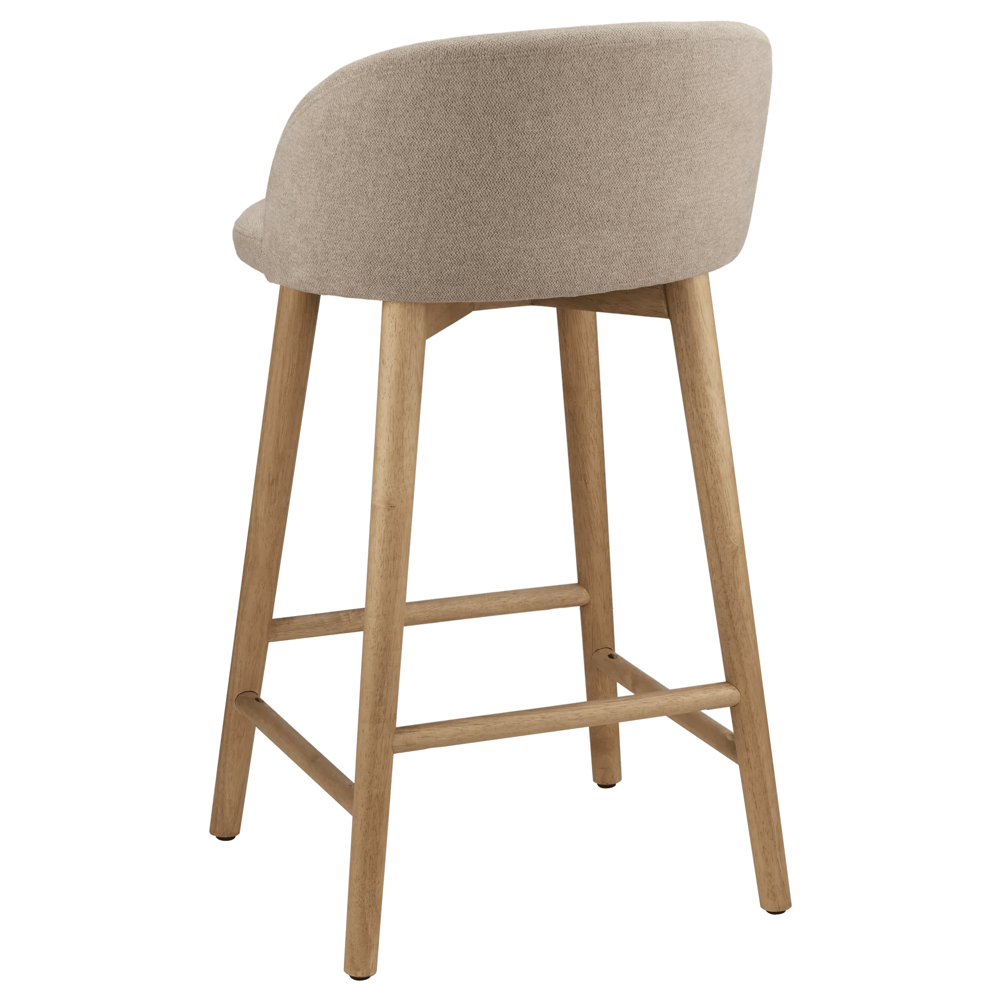 Fabric and Wood Stool