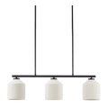 3-Bulb Metal and Ceramic Ceiling Lamp