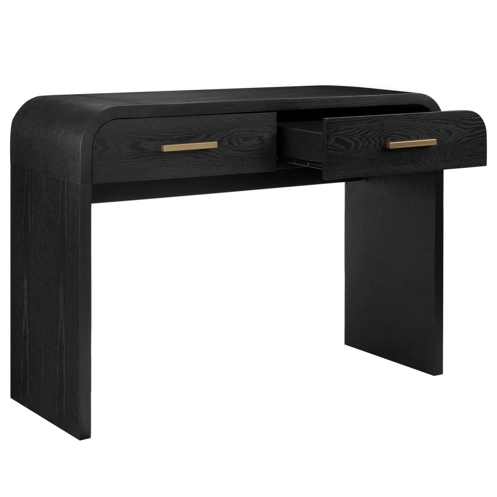 Black Console with Drawers