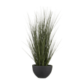 Artificial Grass in Black Ceramic Pot