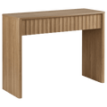 Wood console with ribbed drawer