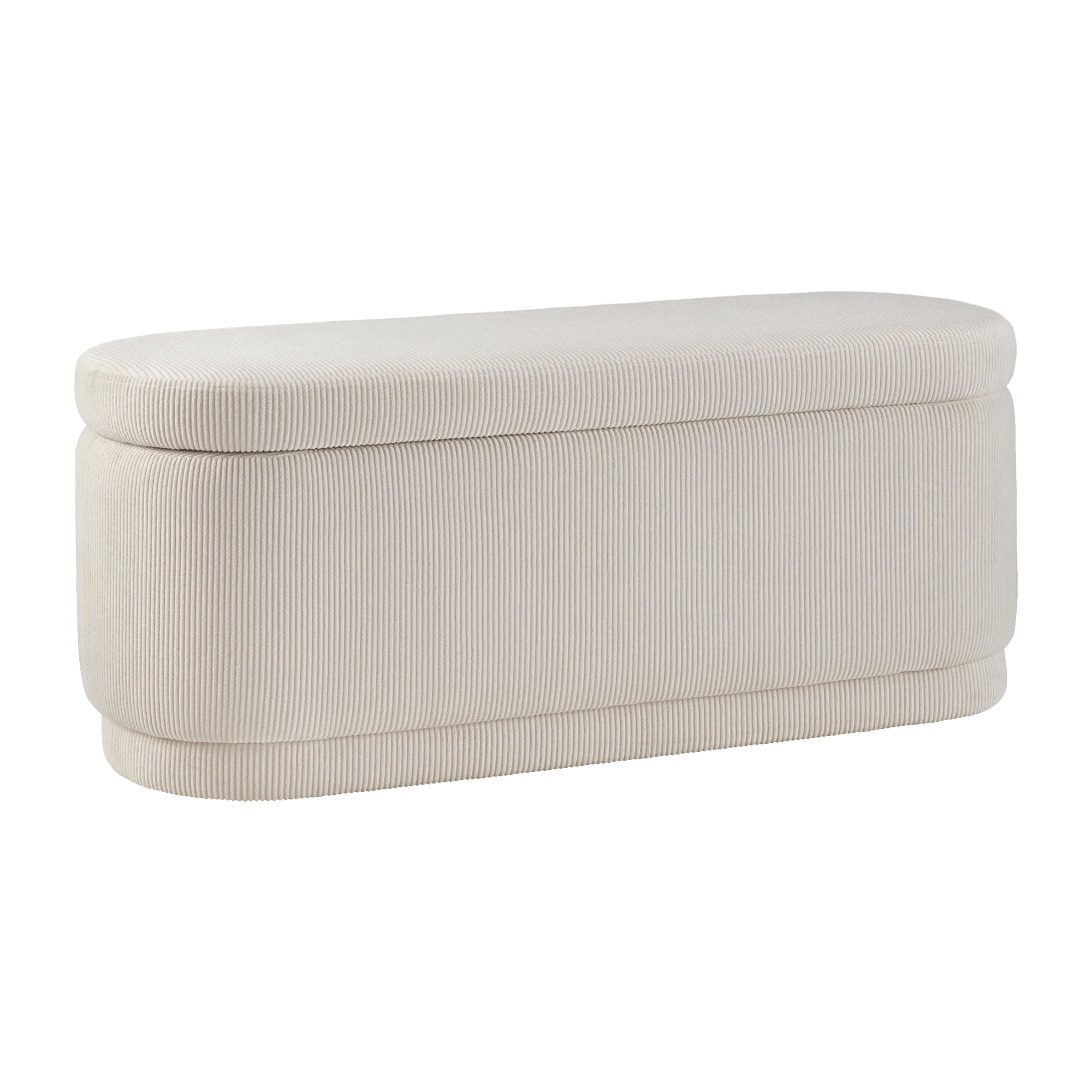 Corduroy Ottoman Bench with Storage