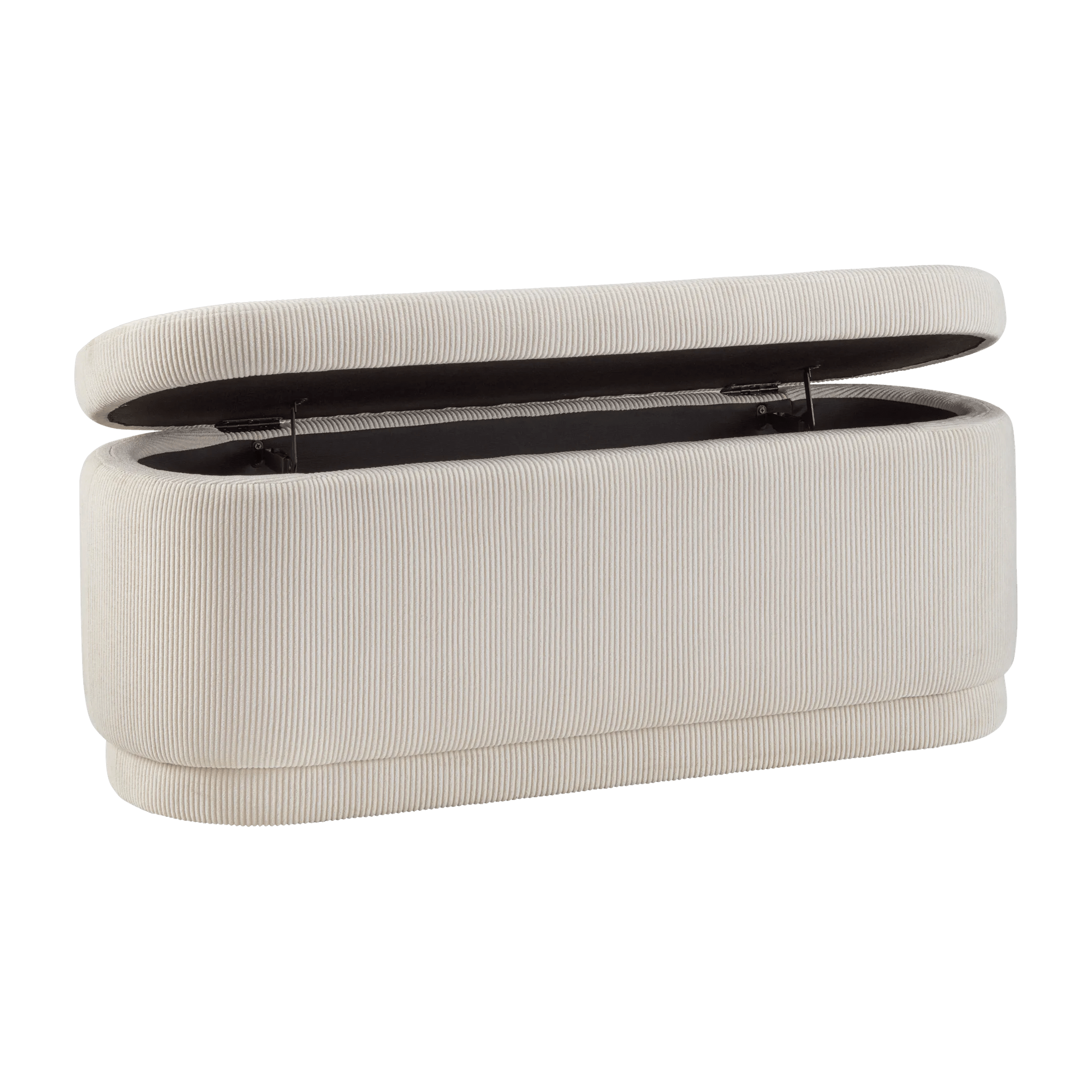 Corduroy Ottoman Bench with Storage