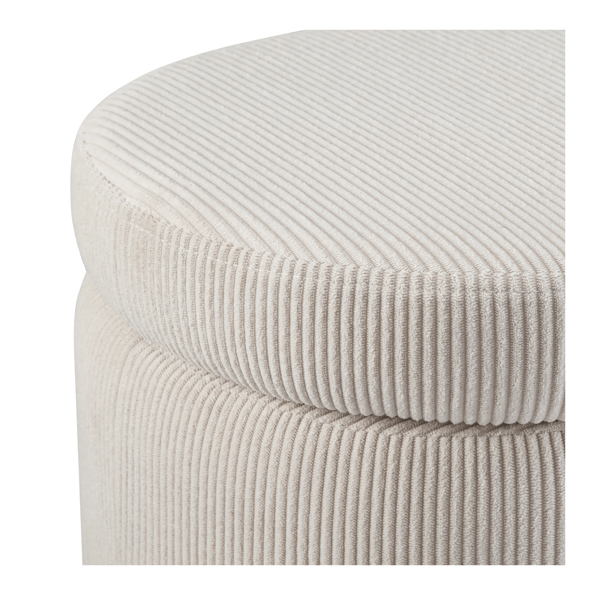 Corduroy Ottoman Bench with Storage