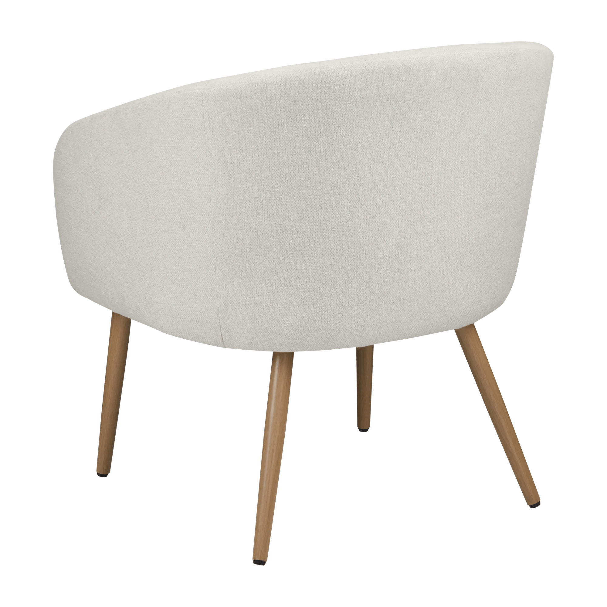 Fabric and Metal Wood Effect Accent Chair