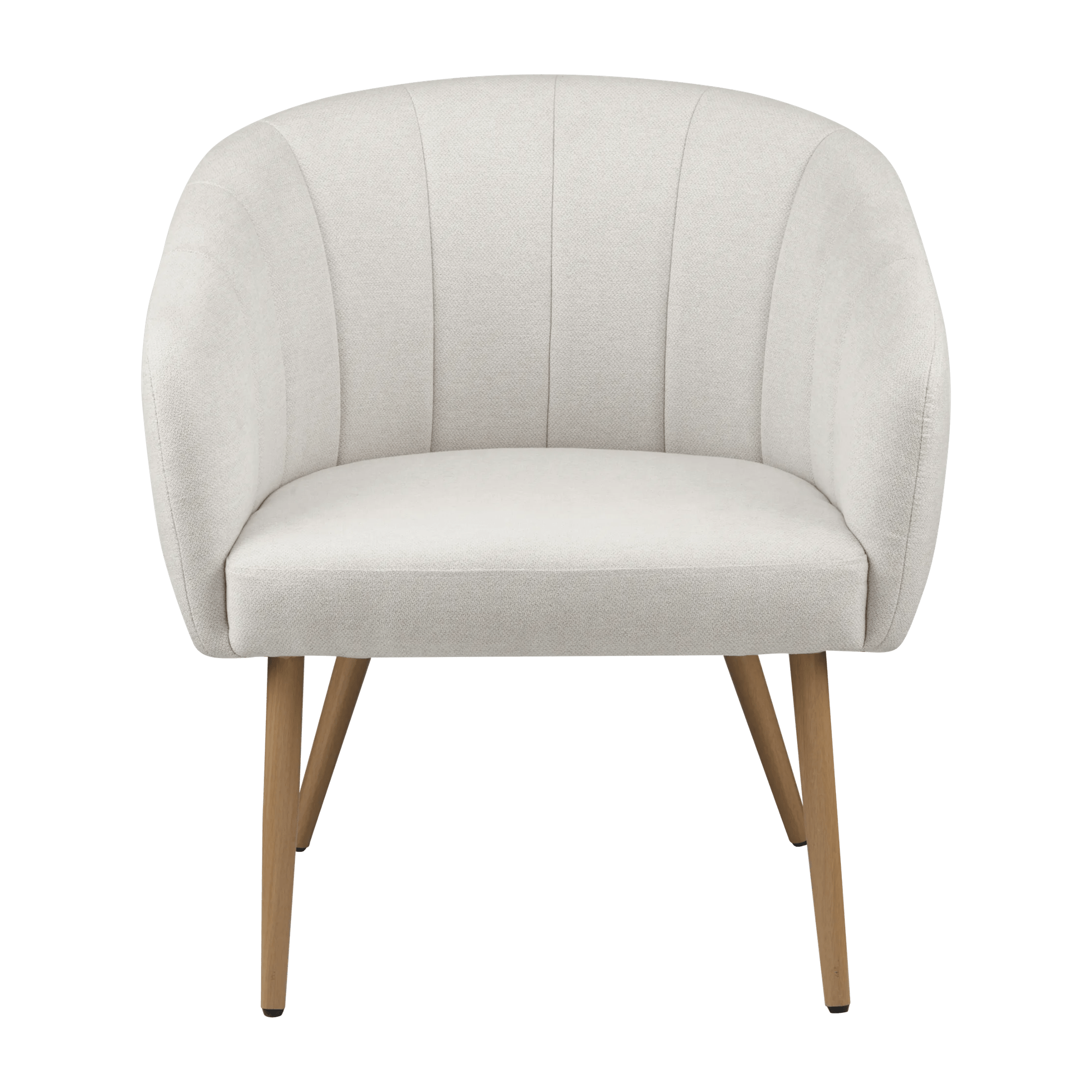 Fabric and Metal Wood Effect Accent Chair