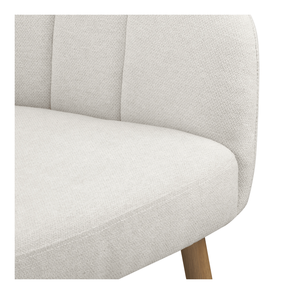 Fabric and Metal Wood Effect Accent Chair