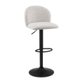 Adjustable Fabric and Metal Bar Stool