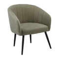 Fabric and Metal Wood Effect Accent Chair