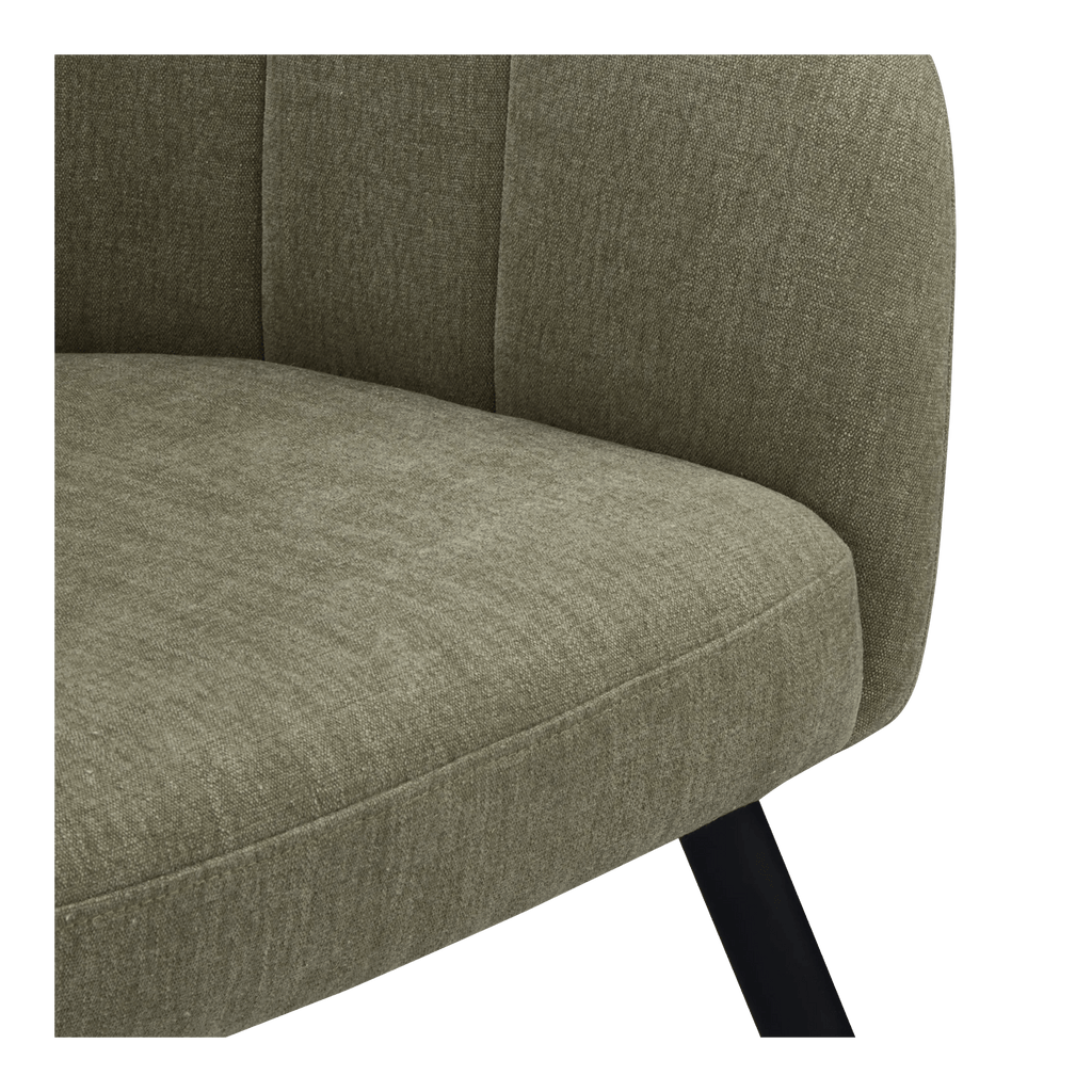 Fabric and Metal Wood Effect Accent Chair