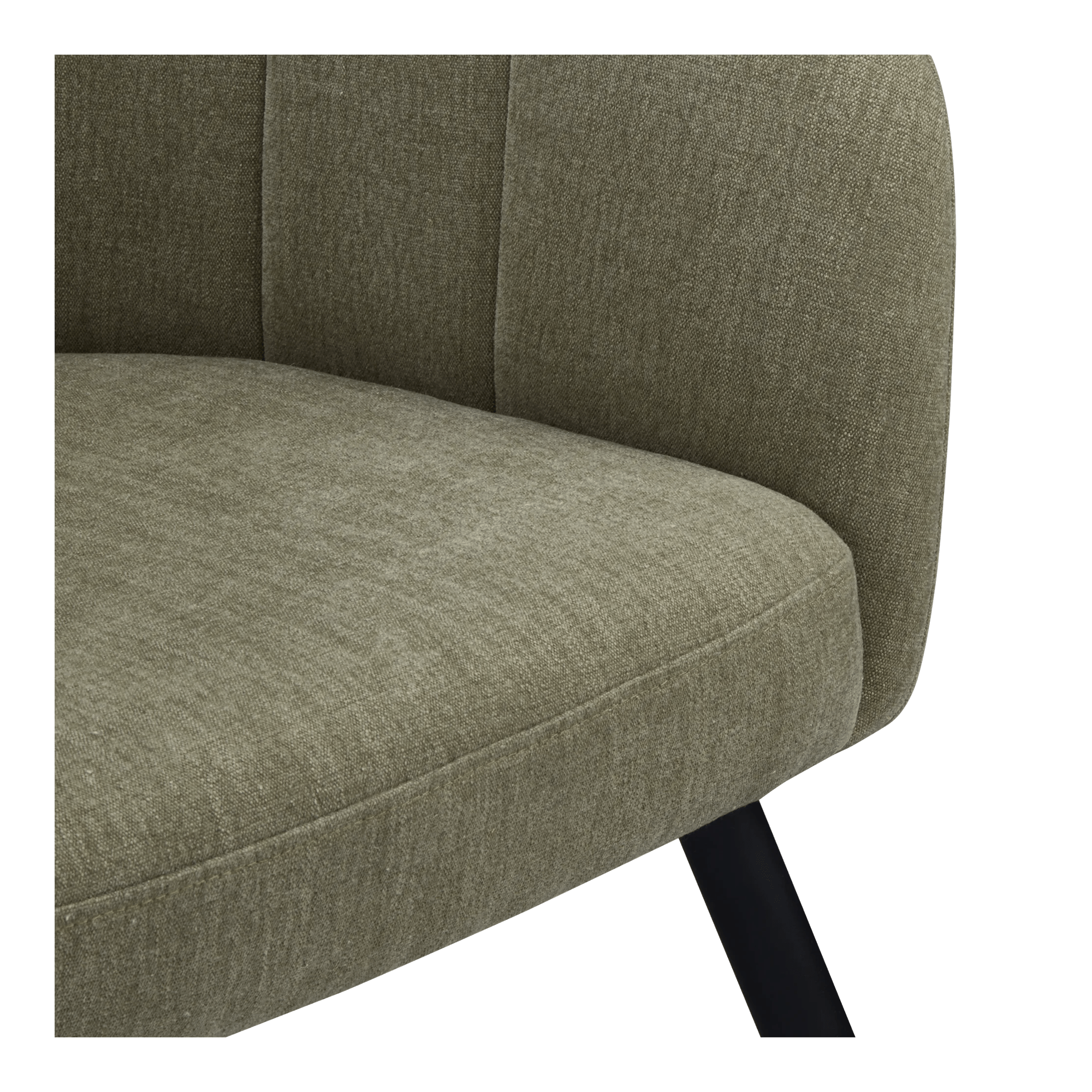 Fabric and Metal Wood Effect Accent Chair