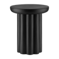 Ribbed Black Side Table