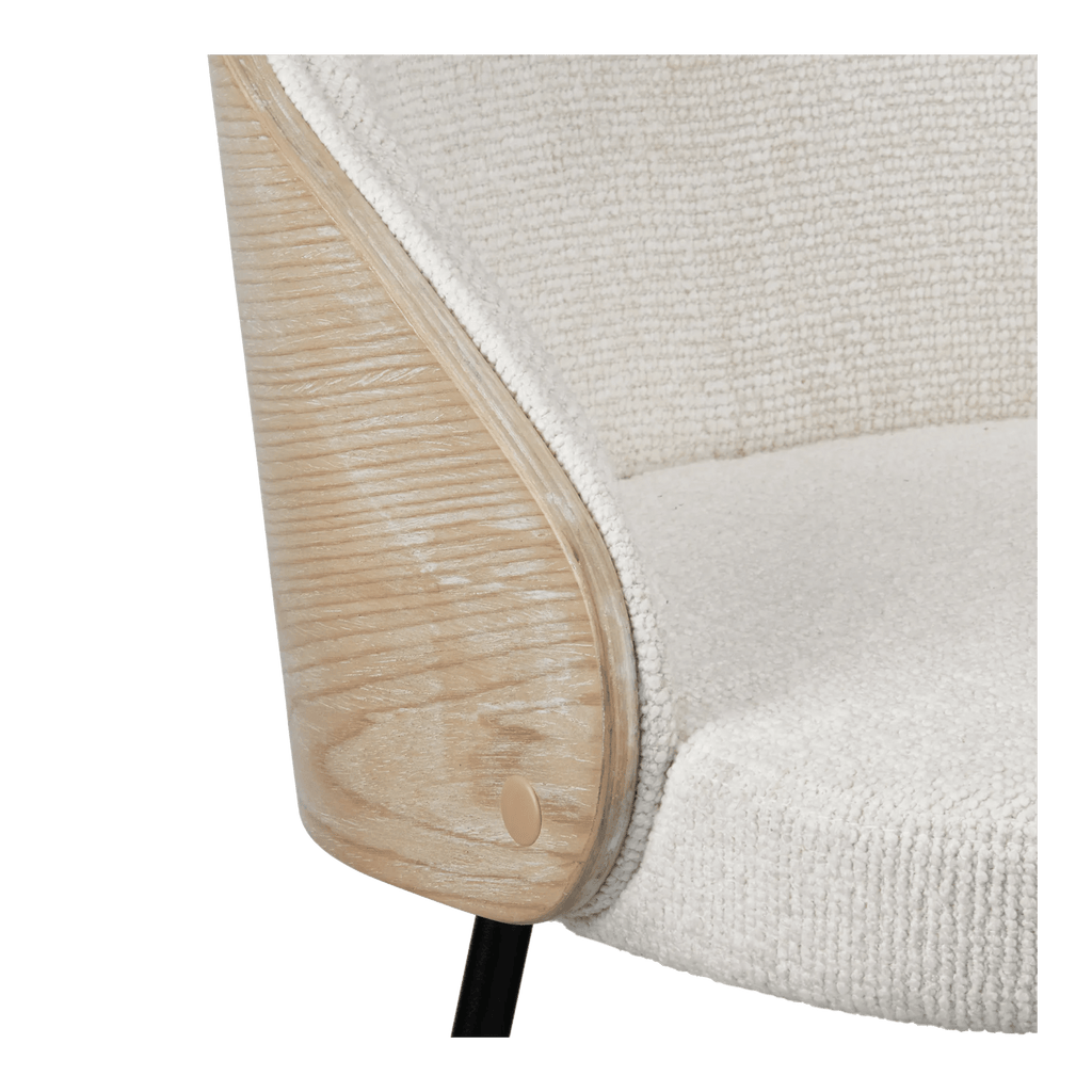 Upholstered Bar Stool with Wood Back