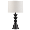 Black Table Lamp with Cream Shade