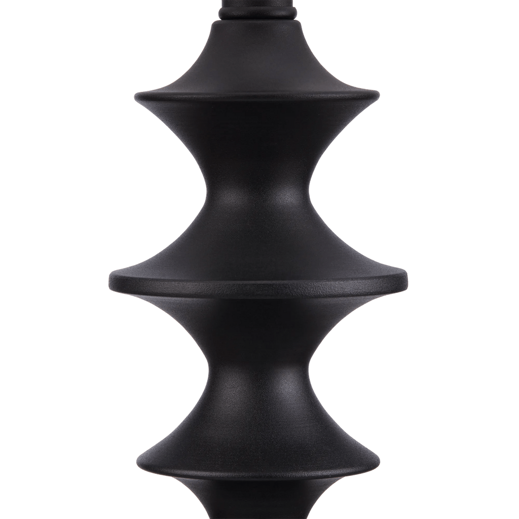 Black Table Lamp with Cream Shade