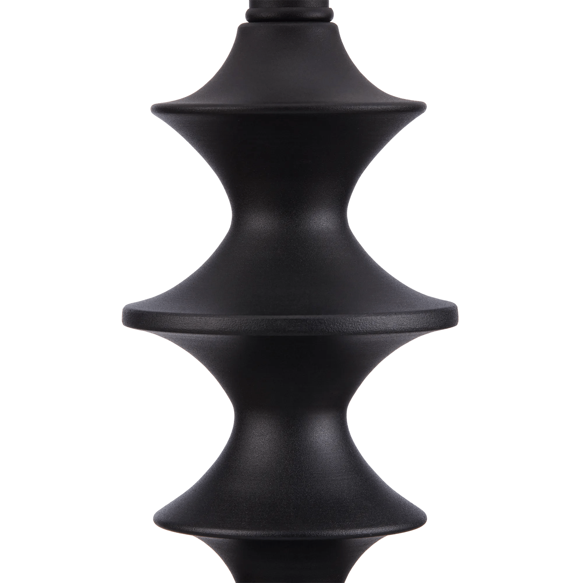 Black Table Lamp with Cream Shade