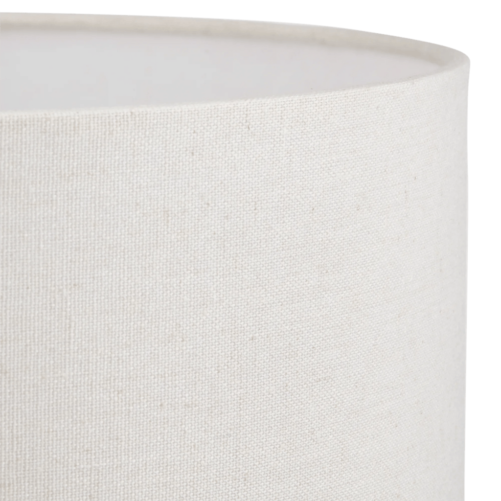 Black Table Lamp with Cream Shade