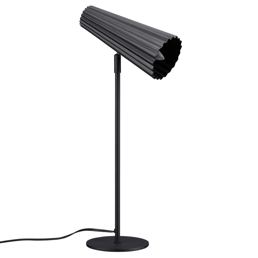 Black Ribbed Table Lamp