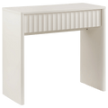 Off-White Desk with Ribbed Front