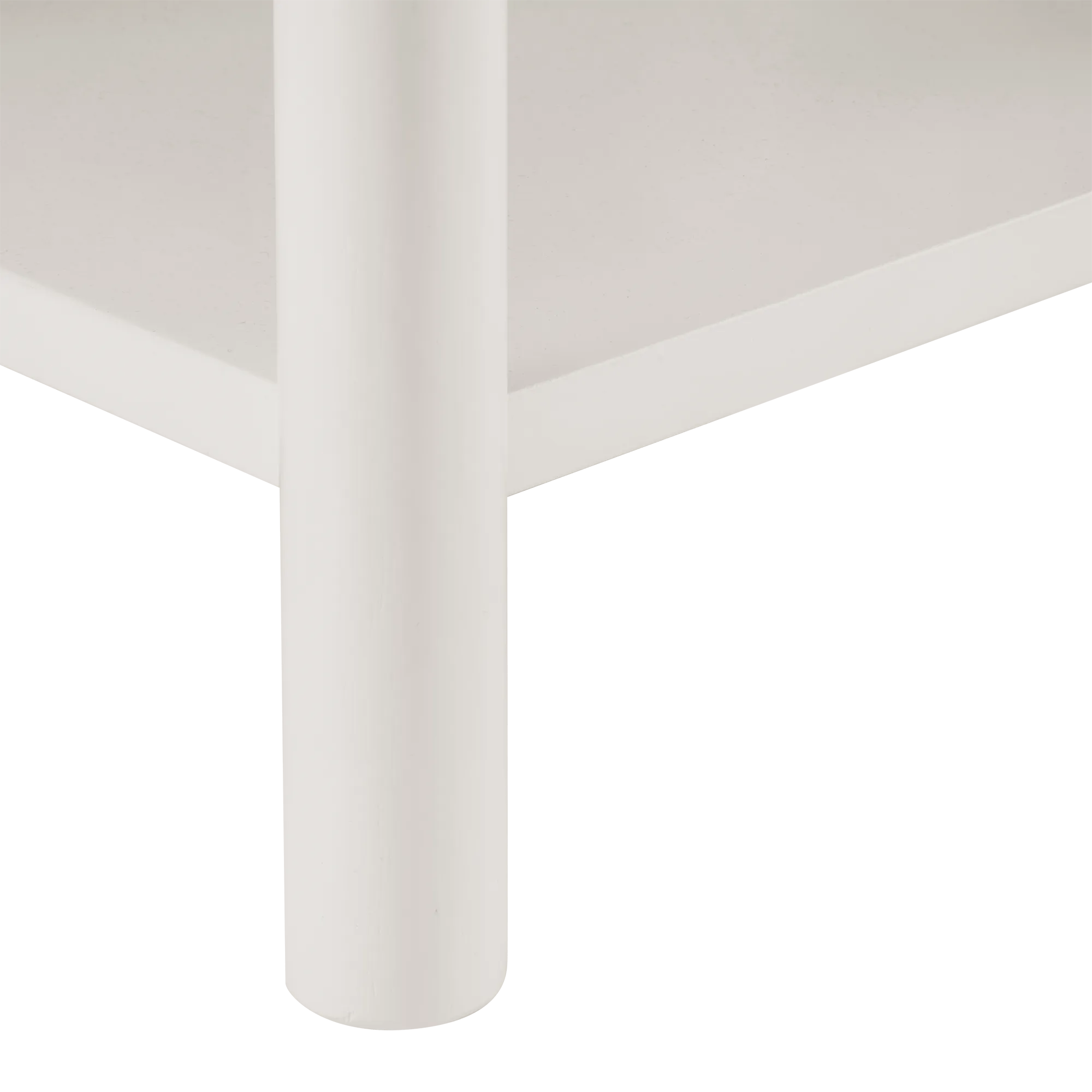 White Nightstand with Drawer
