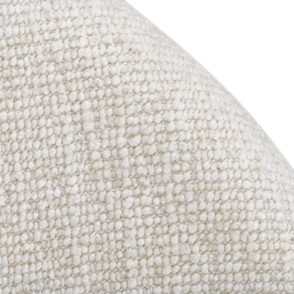 Cream Upholstered Chair with Rounded Back