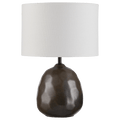 Textured Ceramic Table Lamp with White Shade