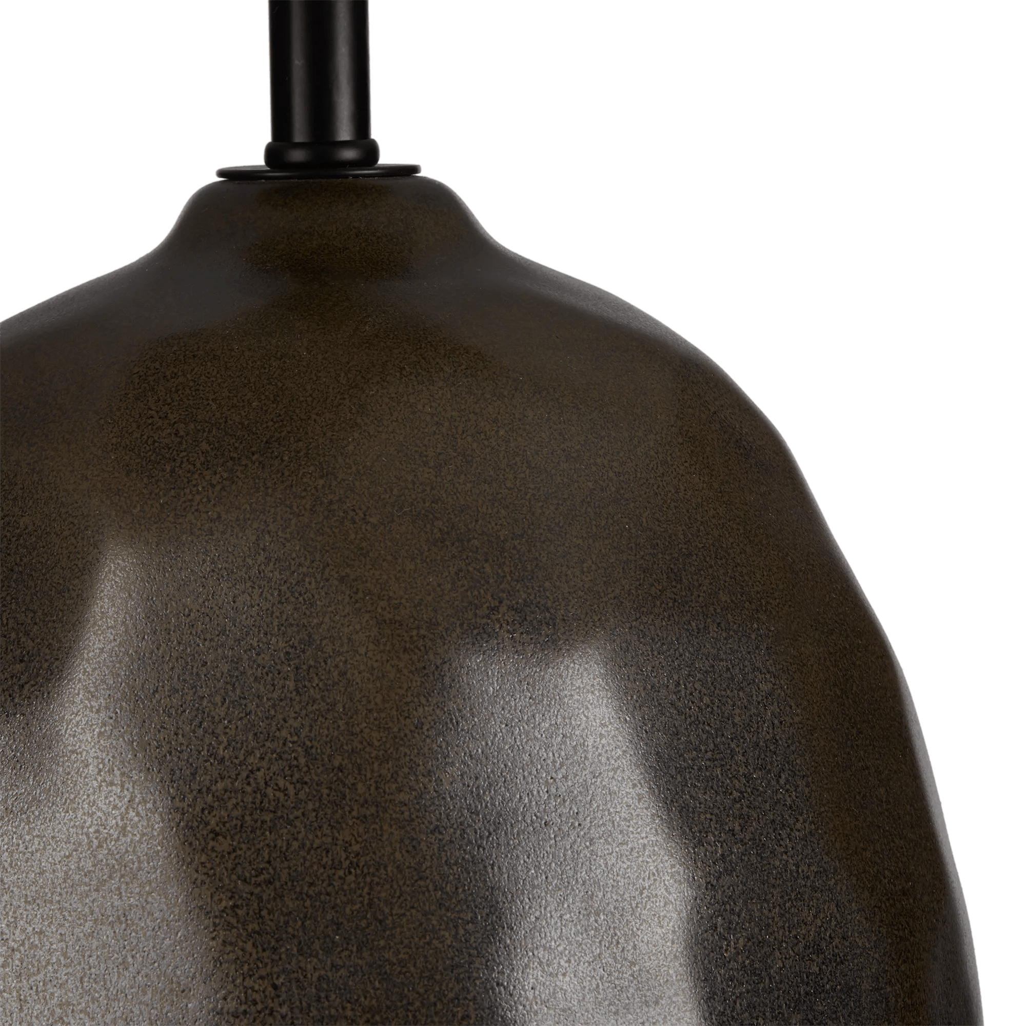 Textured Ceramic Table Lamp with White Shade