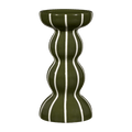 Green Wavy Ceramic Candle Holder
