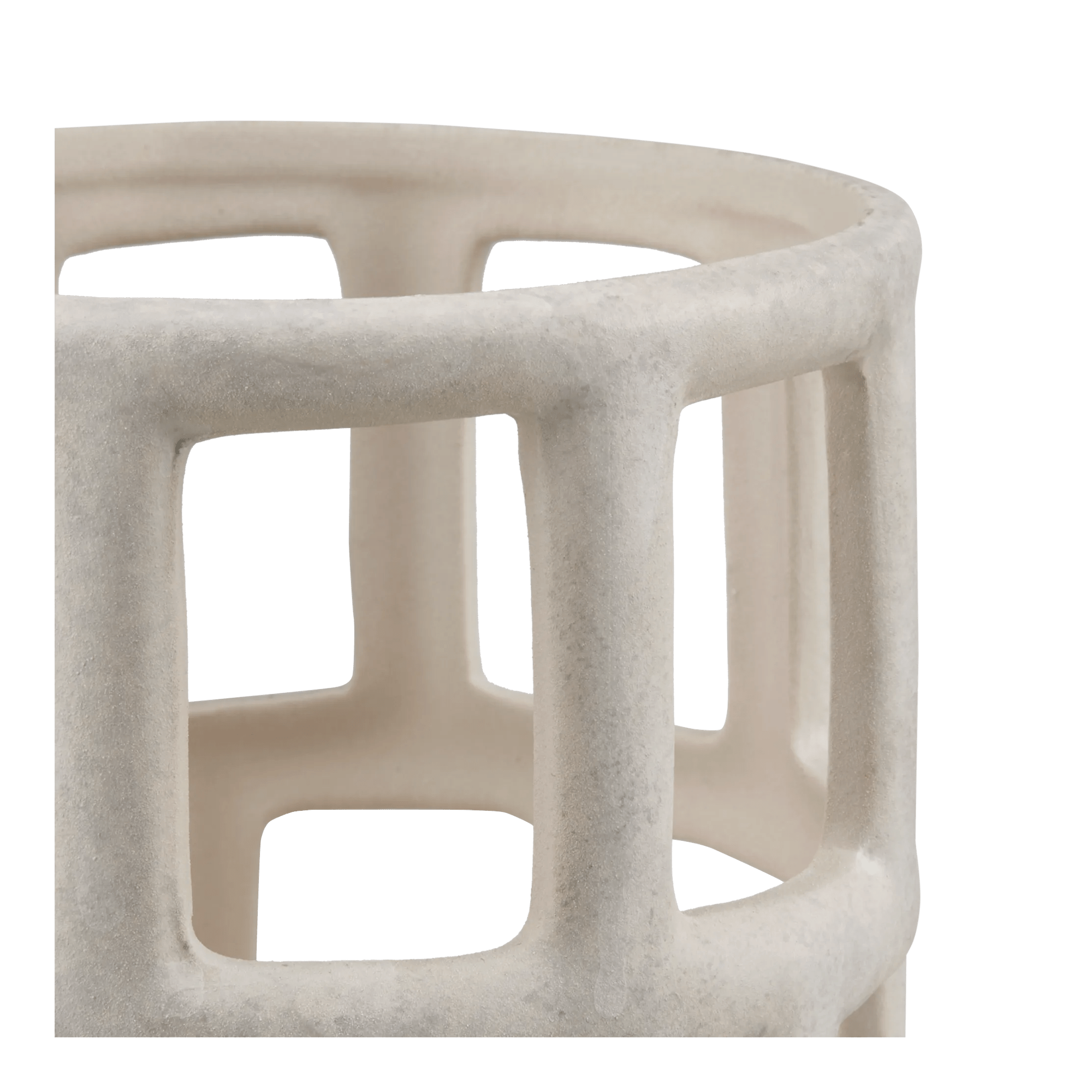 Cream Openwork Ceramic Candle Holder