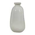 Glossy White Glass Decorative Vase