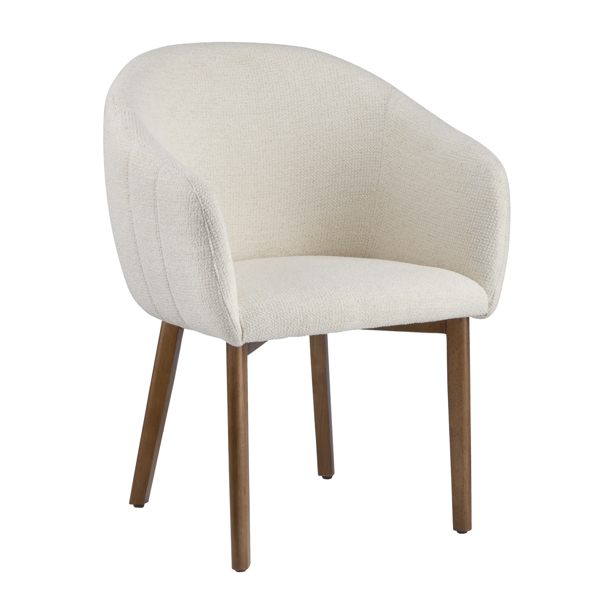 Upholstered Fabric Chair with Wooden Legs
