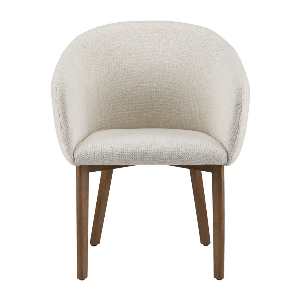 Upholstered Fabric Chair with Wooden Legs