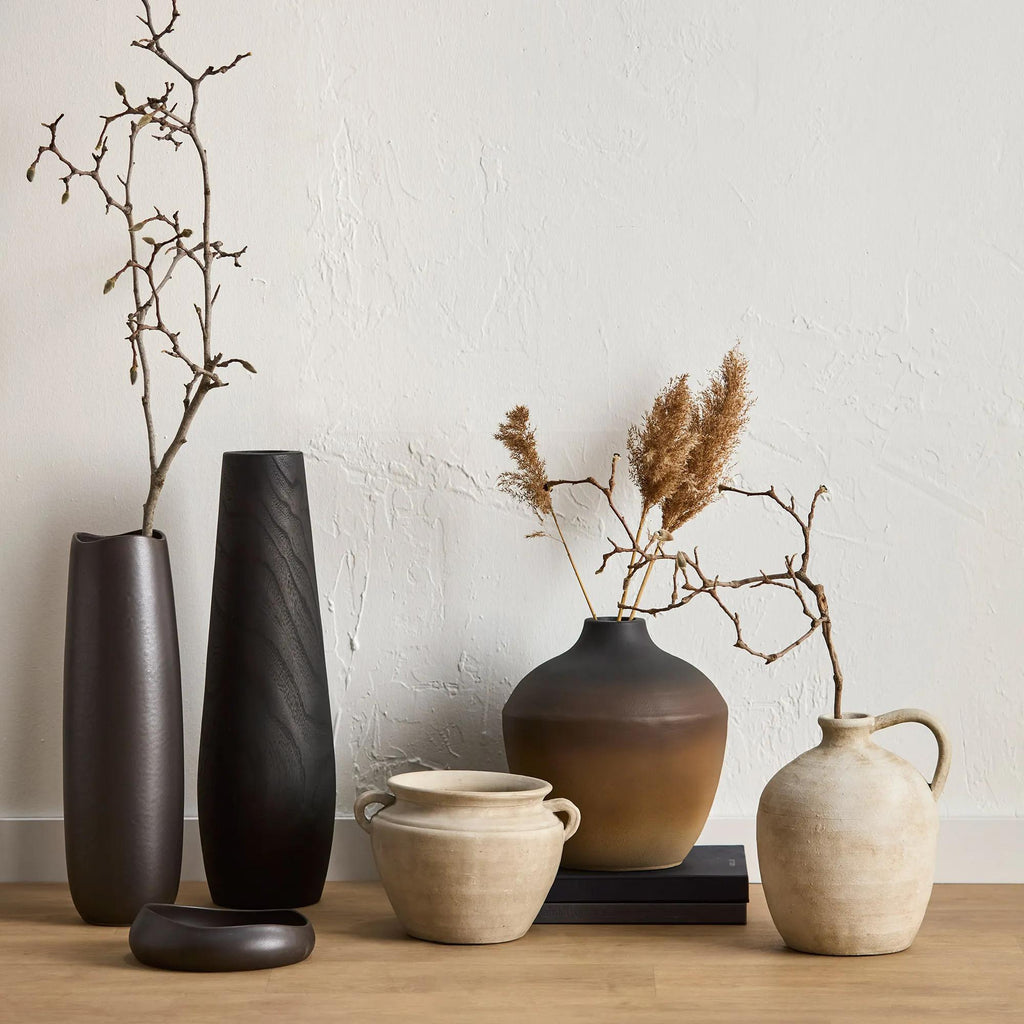 Uneven Black Vase
