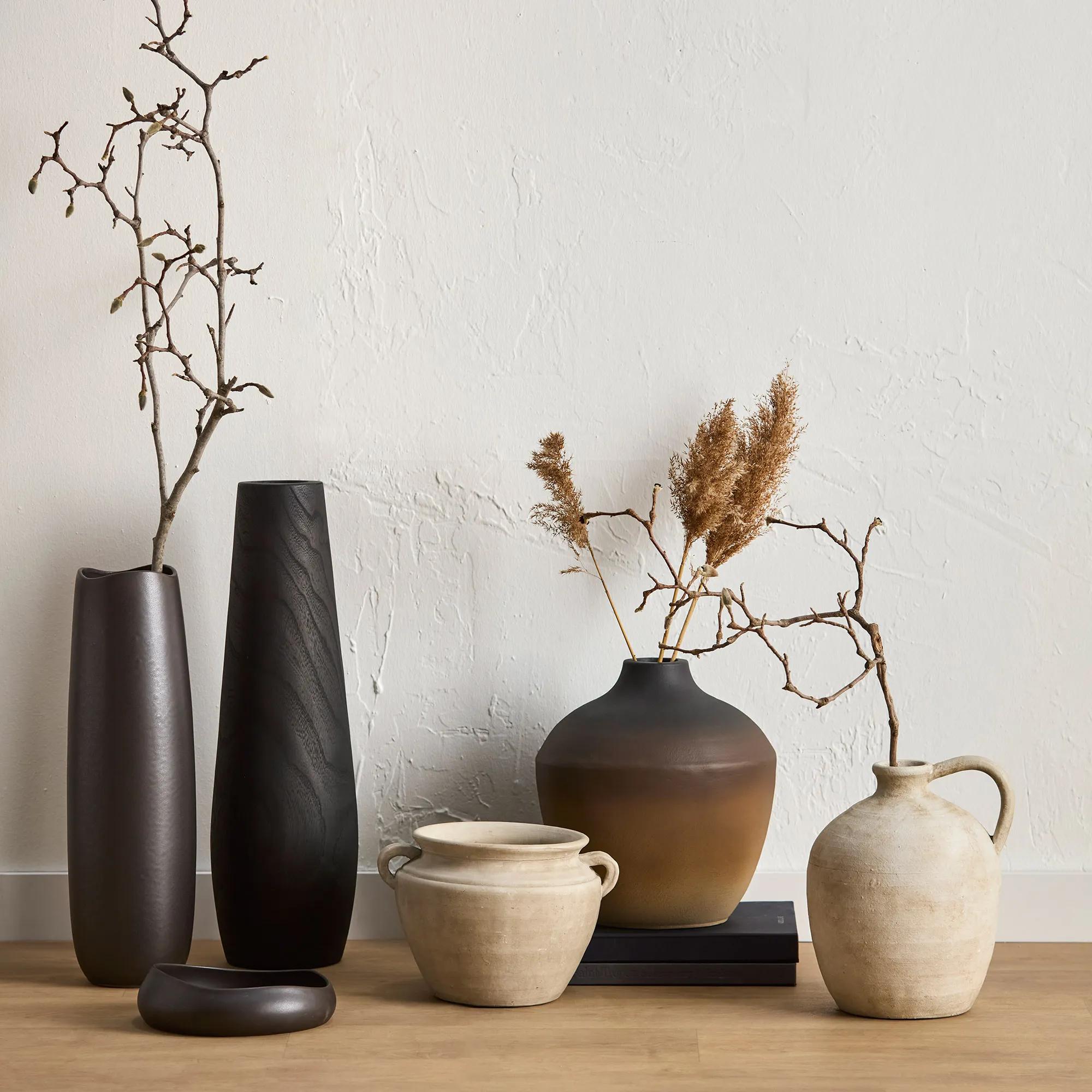 Uneven Black Vase