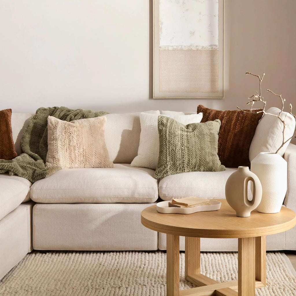 Beige Set of 2 Ellyn Decorative Pillow
