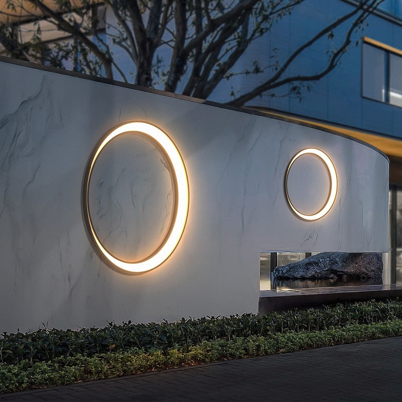 Decorative Crescent Moon Outdoor Waterproof Wall Sconces for Balcony, Courtyard, Garden, or Patio