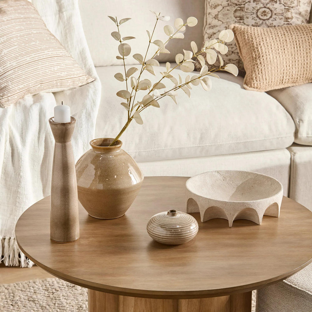 Ceramic Mini Ribbed Table Vase