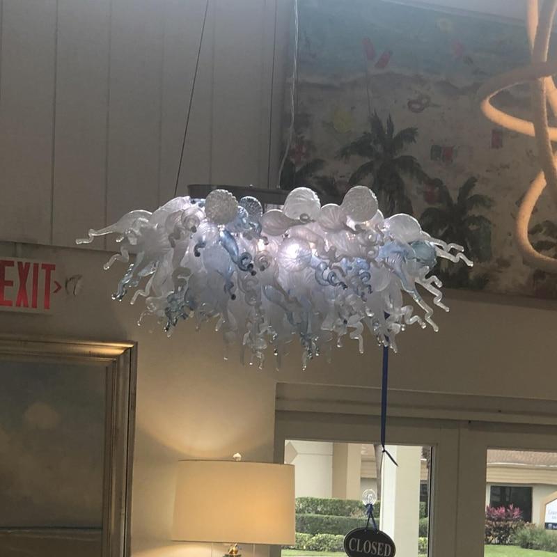Designer 100% Hand-Blown Glass LED Chandelier for Foyers, Living Rooms, and Dining Rooms
