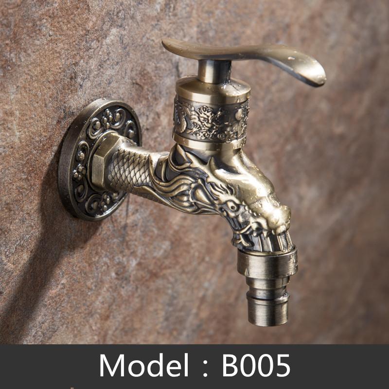 Bathroom Faucet Brass Tap Kitchen Outdoor Garden Taps High Quality Washing Machine Mop Luxury Antique Decorative Bibcock