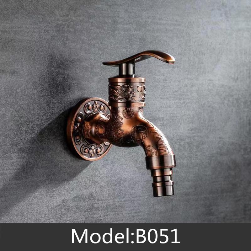Bathroom Faucet Brass Tap Kitchen Outdoor Garden Taps High Quality Washing Machine Mop Luxury Antique Decorative Bibcock