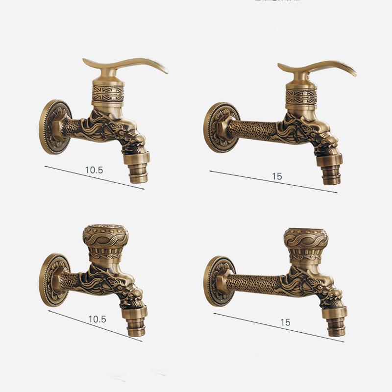 Bathroom Faucet Brass Tap Kitchen Outdoor Garden Taps High Quality Washing Machine Mop Luxury Antique Decorative Bibcock