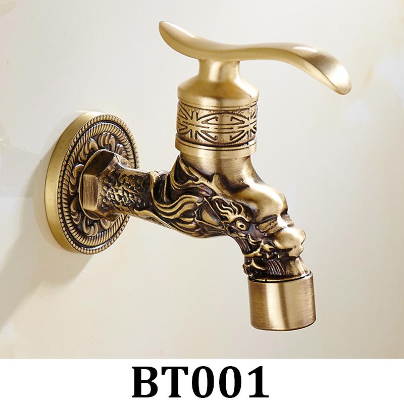 Bathroom Faucet Brass Tap Kitchen Outdoor Garden Taps High Quality Washing Machine Mop Luxury Antique Decorative Bibcock