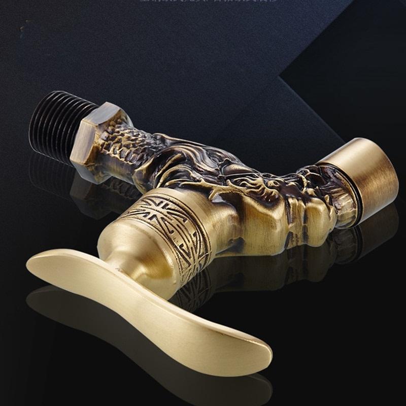 Bathroom Faucet Brass Tap Kitchen Outdoor Garden Taps High Quality Washing Machine Mop Luxury Antique Decorative Bibcock